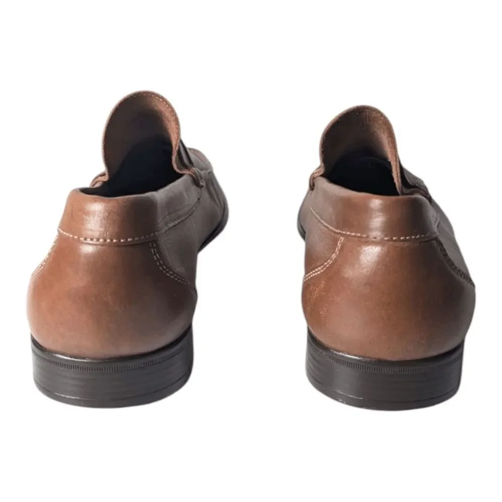 SANDRO MOSCOLONI Diego Brown Leather Loafer Size 11D